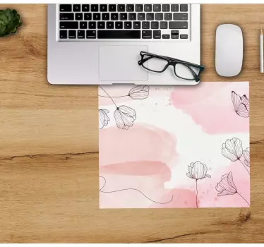 Tapis de souris original motif aquarelle floral - TenStickers