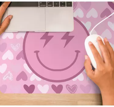 Tapis de souris original motif cœurs souriants - TenStickers