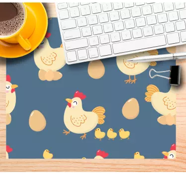 Tapis de souris original motif poules mignonnes - TenStickers