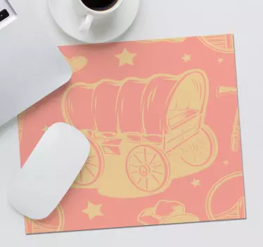 Tapis de souris original motif wagon vintage - TenStickers