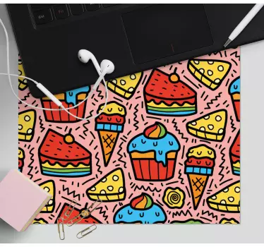 Tapis de souris original motifs de desserts colorés - TenStickers