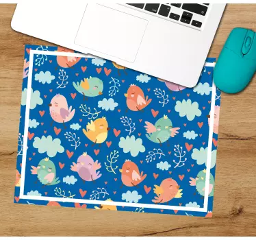 Tapis de souris original motifs d'oiseaux colorés - TenStickers