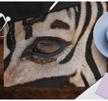 Tapis de souris original Œil de tigre en gros plan - TenStickers