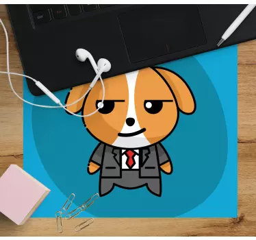 Tapis de souris original personnage canin élégant - TenStickers
