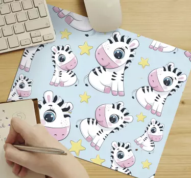 Tapis de souris original personnages zèbres mignons - TenStickers