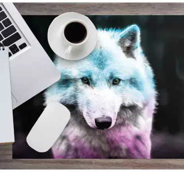 Tapis de souris original portrait de loup - TenStickers