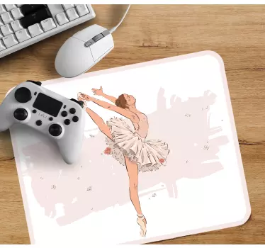 Tapis de souris original pose de danse ballerine - TenStickers