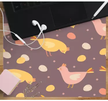 Tapis de souris original poules et œufs mignons - TenStickers