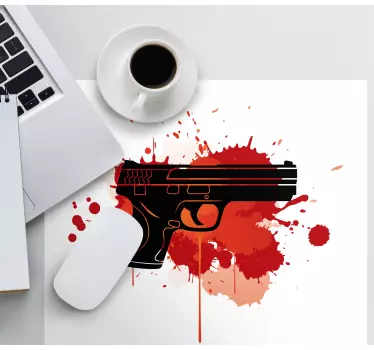 Tapis de souris original silhouette d'arme stylisée - TenStickers