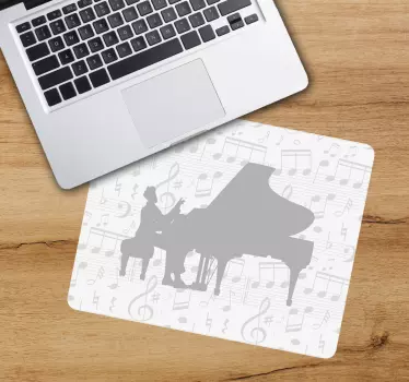 Tapis de souris original silhouette de musique piano - TenStickers