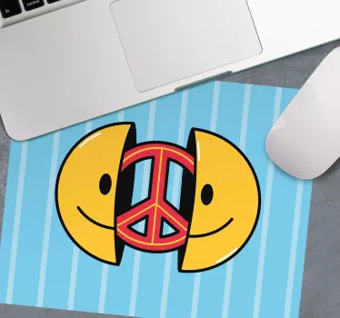 Tapis de souris original symbole de paix heureux - TenStickers