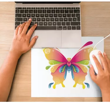 Tapis de souris original symbole de papillon rayonnant - TenStickers
