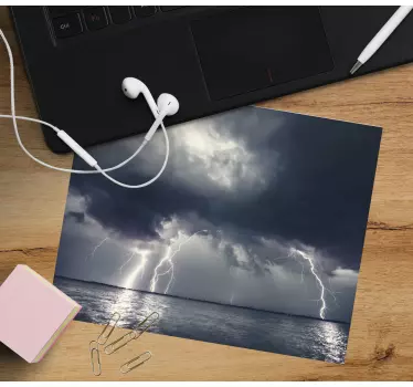 Tapis de souris original tempête sur l'océan - TenStickers