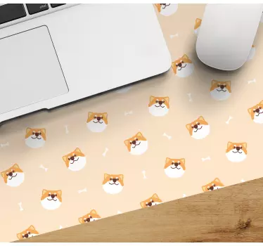Tapis de souris original têtes de shiba joyeuses - TenStickers