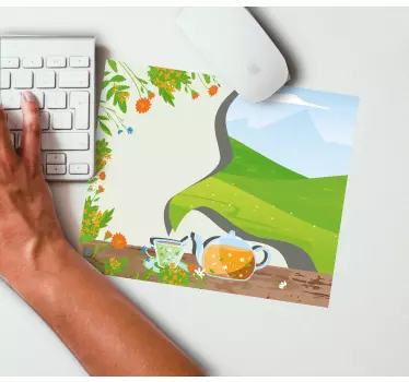Tapis de souris original thé aux herbes rafraîchissant - TenStickers
