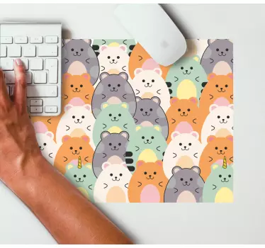 Tapis de souris original visages d'animaux mignons - TenStickers