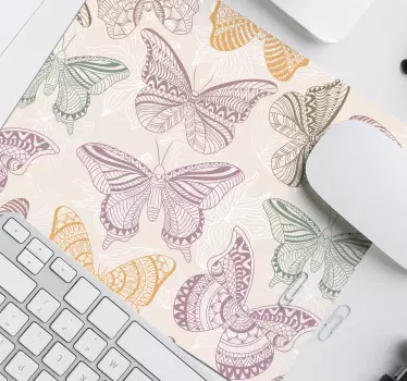 Tapis de souris papillon papillons ornementaux colorés - TenStickers