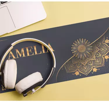 Tapis de souris personnalisable accent floral élégant - TenStickers