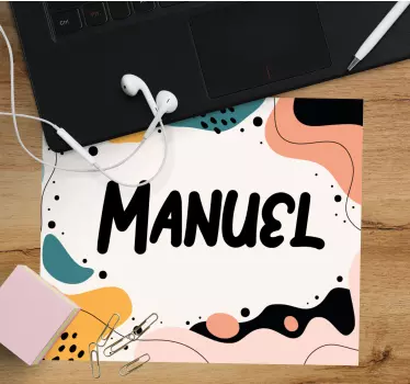 Tapis de souris personnalisable accents noms audacieux - TenStickers