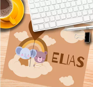 Tapis de souris personnalisable amis animaux colorés - TenStickers