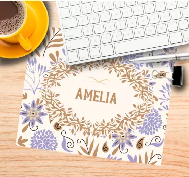 Tapis de souris personnalisable arrangement floral - TenStickers