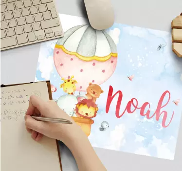 Tapis de souris personnalisable aventure de ballons mignons - TenStickers