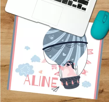 Tapis de souris personnalisable aventure en ballon - TenStickers
