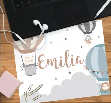 Tapis de souris personnalisable ballons à air chaud - TenStickers