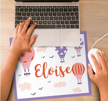 Tapis de souris personnalisable ballons chauds colorés - TenStickers