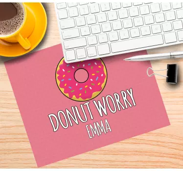 Tapis de souris personnalisable concept donut amusant - TenStickers