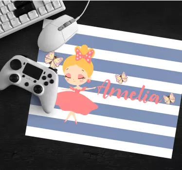Tapis de souris personnalisable danse de ballet amelia - TenStickers