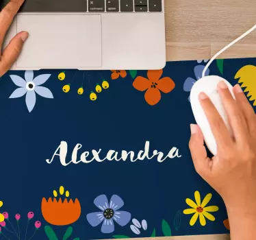 Tapis de souris personnalisable décoration florale - TenStickers