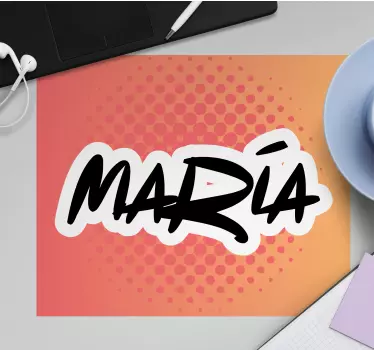 Tapis de souris personnalisable design nom audacieux - TenStickers