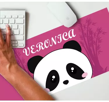 Tapis de souris personnalisable design visage de panda - TenStickers