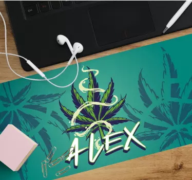 Tapis de souris personnalisable emblème de feuille stylisé - TenStickers