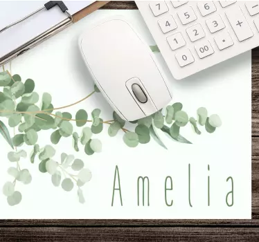 Tapis de souris personnalisable feuille d'eucalyptus - TenStickers