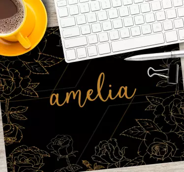 Tapis de souris personnalisable fleurs Élégantes - TenStickers