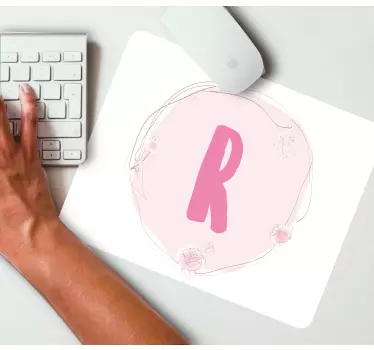 Tapis de souris personnalisable initiale Élégante - TenStickers