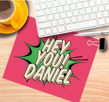 Tapis de souris personnalisable message comic audacieux - TenStickers