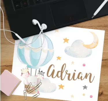 Tapis de souris personnalisable montgolfière - TenStickers