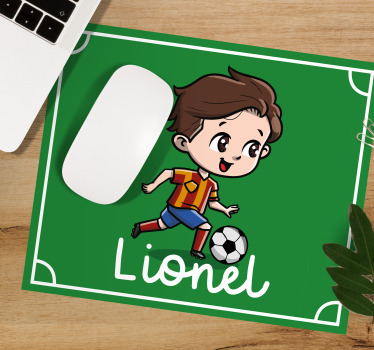 Tapis de souris personnalisable personnage de foot amusant - TenStickers