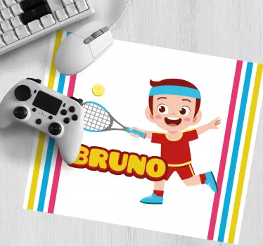 Tapis de souris personnalisable personnage de tennis ludique - TenStickers