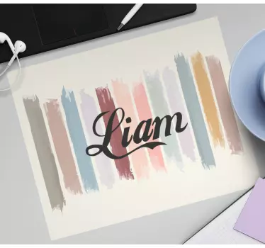 Tapis de souris personnalisable rayures de pinceau colorées - TenStickers