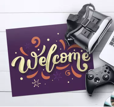 Tapis de souris personnalisable texte élégant bienvenu - TenStickers