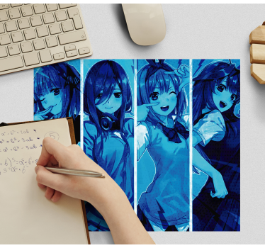 tapis de souris pour gamer Anime filles bleu - TenStickers