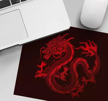 Tapis de souris pour gamer Dragon rouge - TenStickers