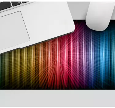 XXL tapis de souris pour gamer Lignes arc-en-ciel - TenStickers