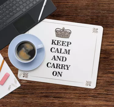 Tapis de souris rester calme personnalisé - TenStickers