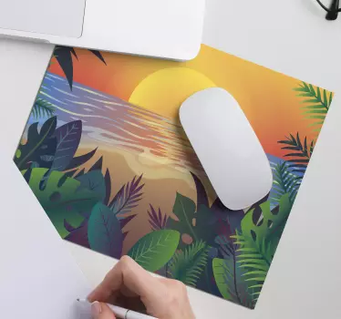 Tapis de souris rétro sun bearch années 70 - TenStickers