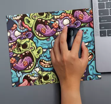 Tapis de souris gaming motif zombies - TenStickers